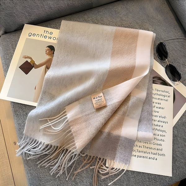 Wintersjaal met Ruitjesmotief | Perfect voor Dames in de Herfst en Winter