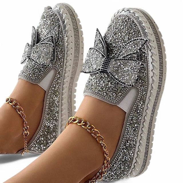 Isabelle - Glinsterende Instapsneakers met Strass voor Dames