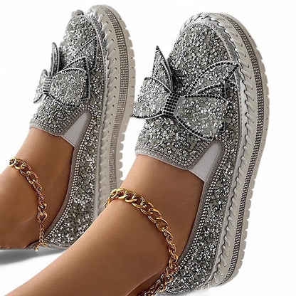 Isabelle - Glinsterende Instapsneakers met Strass voor Dames