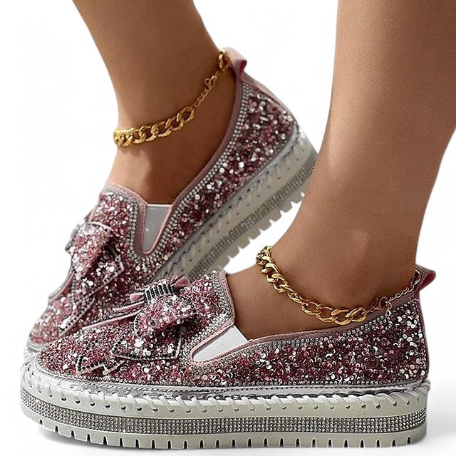 Isabelle - Glinsterende Instapsneakers met Strass voor Dames