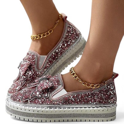 Isabelle - Glinsterende Instapsneakers met Strass voor Dames